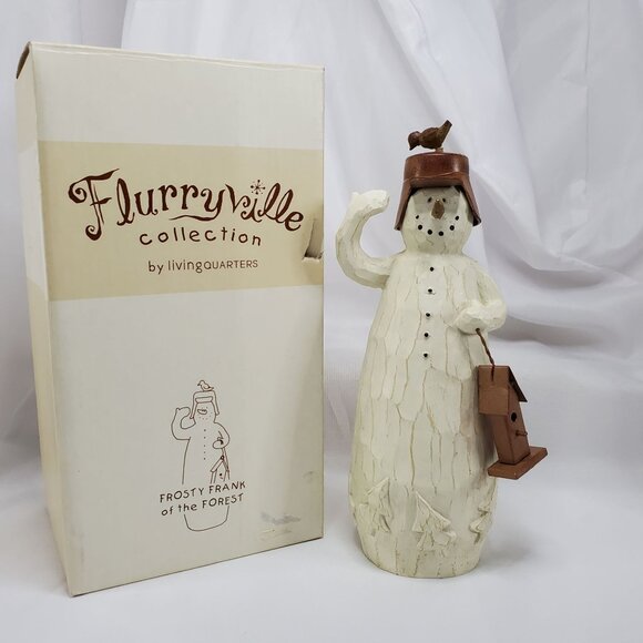 Flurryville Collection Frosty Frank of the Forest Snowman figurine Winter 8.5" - Picture 1 of 8